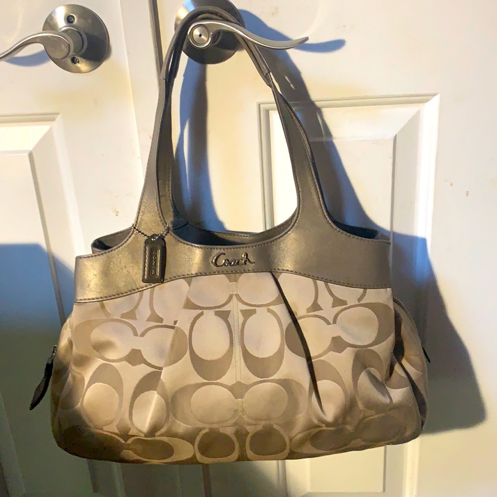Taupe Coach Handbag